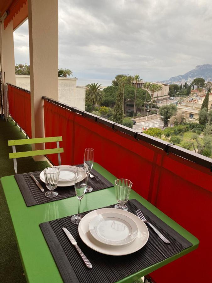 Charmant 2 Pieces Vue Sur Mer Et Monte-Carlo A Roquebrune Cap Martin Exterior foto